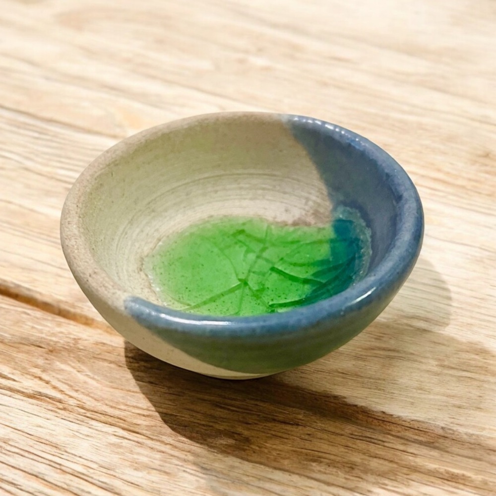 Blue & Green Ceramic Incense Bowl New